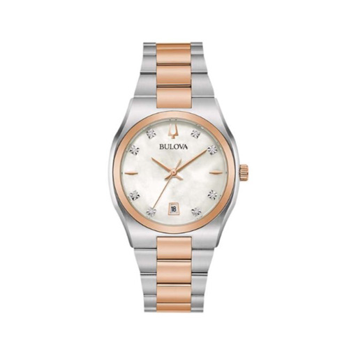 98P199 - Bulova Lady Surveyor 34mm Oro Rosa Diamanti