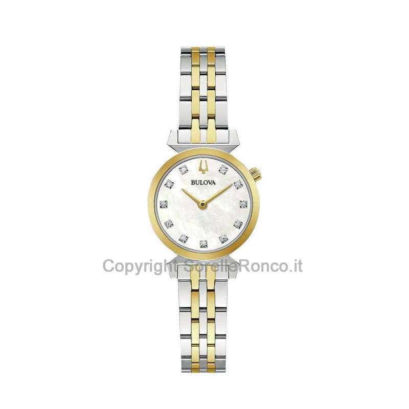 BULOVA REGATTA MADREPERLA DIAMANTI 24MM BICOLOR