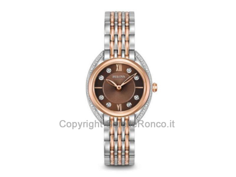 BULOVA CURV LADIES 30MM 24 DIAMANTI 