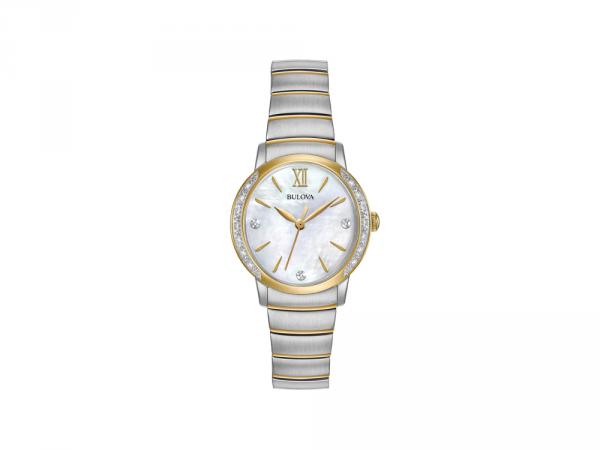 98R231 - Bulova Lady Quarzo Madreperla Diamanti 28mm