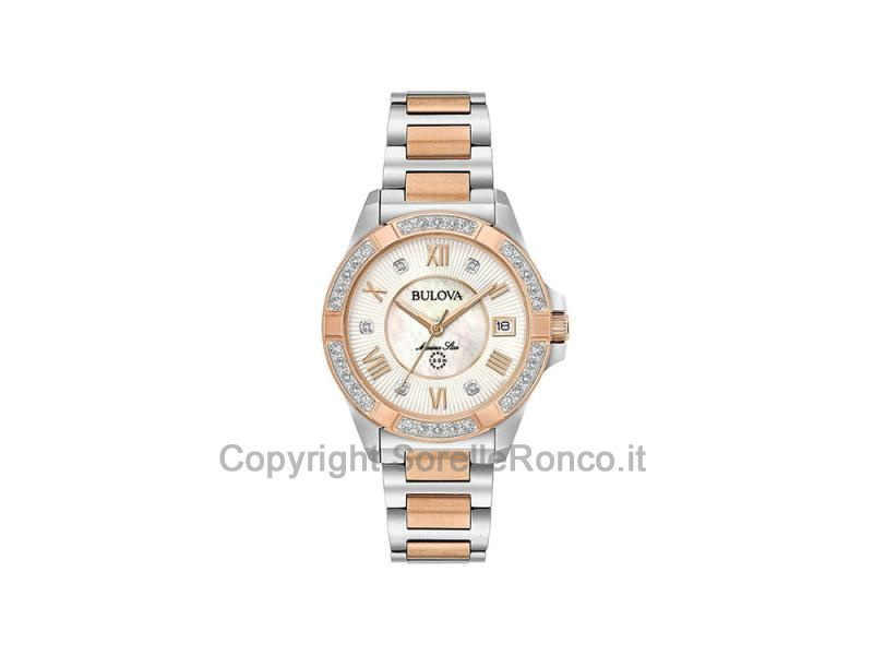 BULOVA MARINE STAR MADREPERLA 32MM DIAMANTI