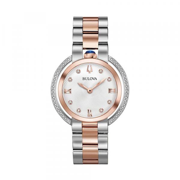 98R247 - Bulova Rubaiyat Bianco Diamanti 35mm Quarzo