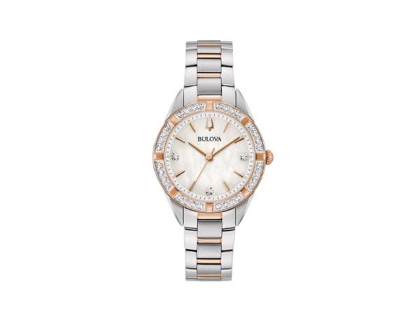 98R281 - Bulova Lady Sutton Diamonds Ip Oro Rosa MoP 32mm 