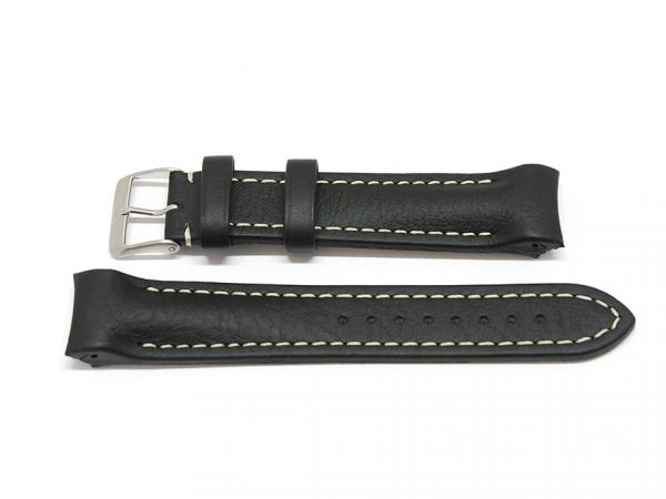 99-101-01-010 - Cinturino Fortis Pelle Nera Ansa 20 mm