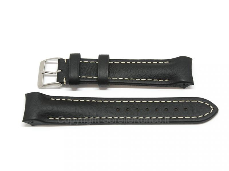 CINTURINO FORTIS PELLE NERA ANSA 20 MM