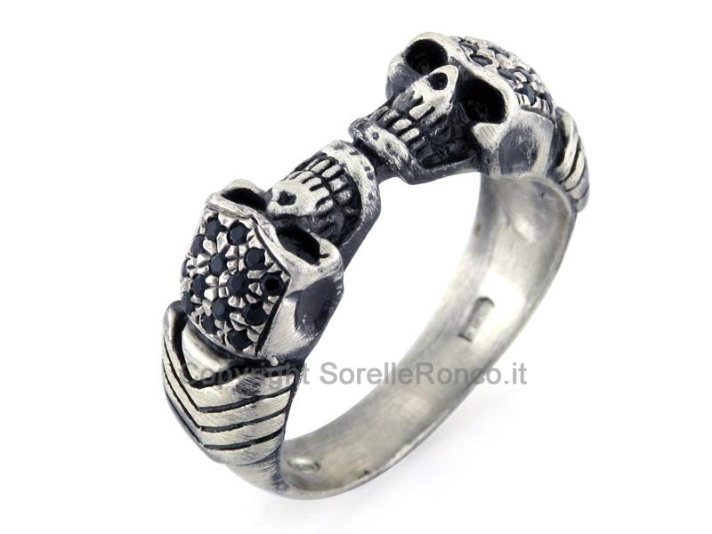 ANELLO TESCHI ZULIAN ARGENTO E PIETRE