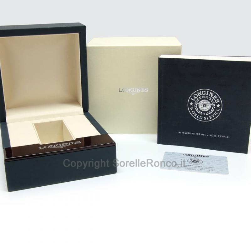 LONGINES RECORD BIANCO 40MM CHRONO ACCIAIO