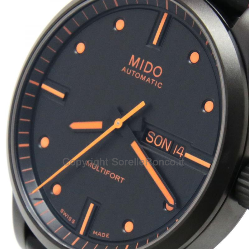 MIDO MULTIFORT NERO 42MM CINTURINO PELLE NERA