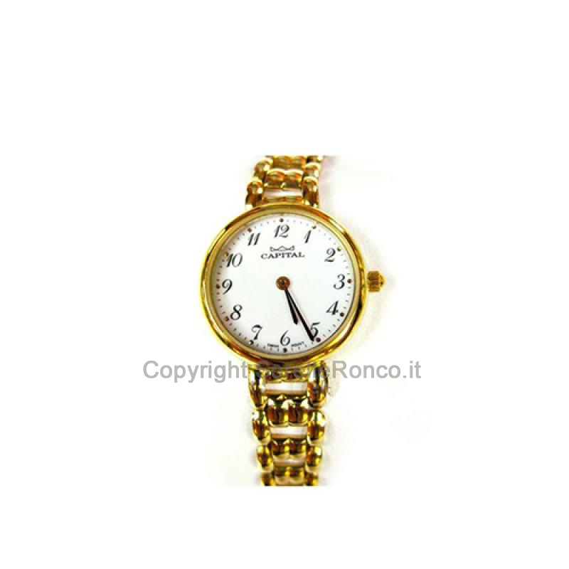 Oro Giallo 25mm Lady Bianco Quarzo
