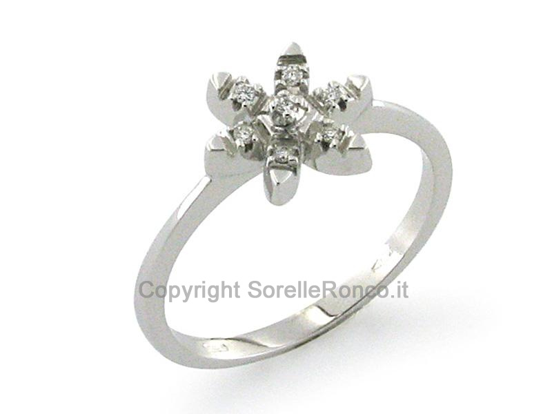 ANELLO A FIORE CON DIAMANTI