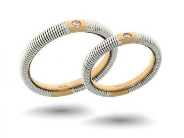 F53 - Fedi Oro 18Kt JUMP 3,5mm con Diamanti