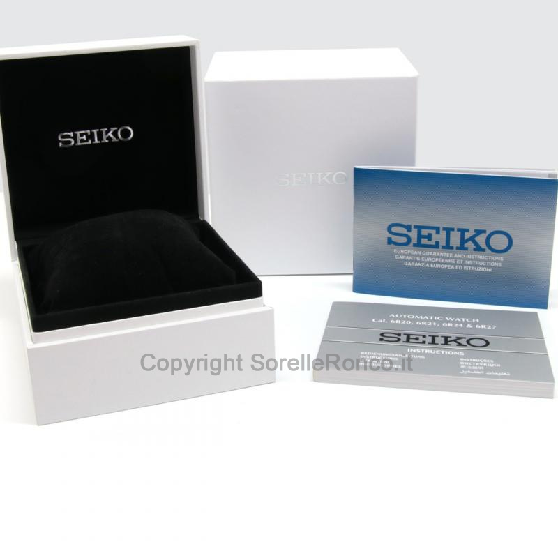 SEIKO CLASSIC BIANCO 40MM CINTURINO NERO PELLE