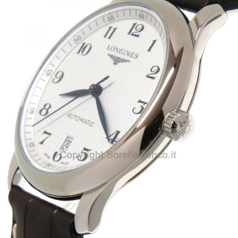 LONGINES MASTER 38,5MM ARGENTO PELLE MARRONE