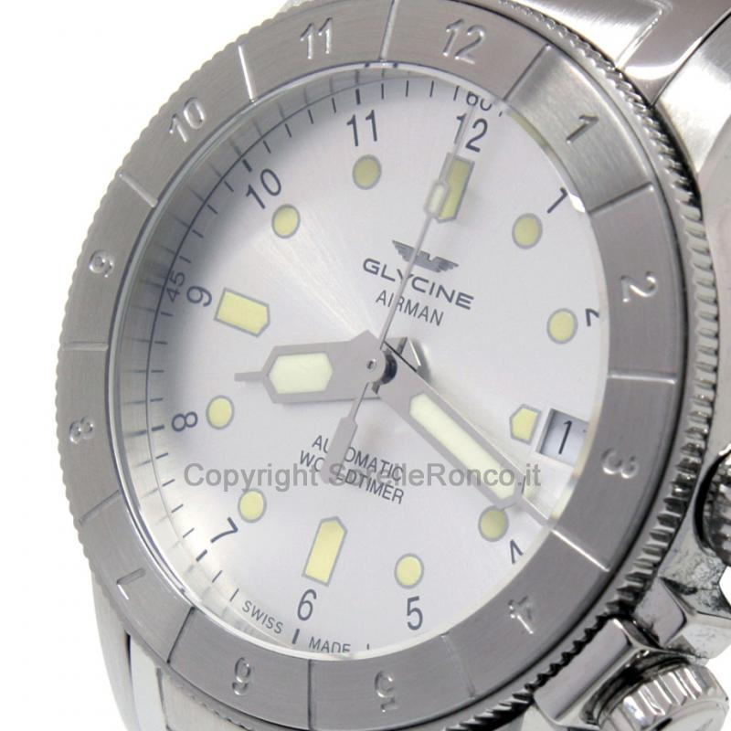 GLYCINE AIRWOMAN DOUBLE TWELVE SILVER 36MM