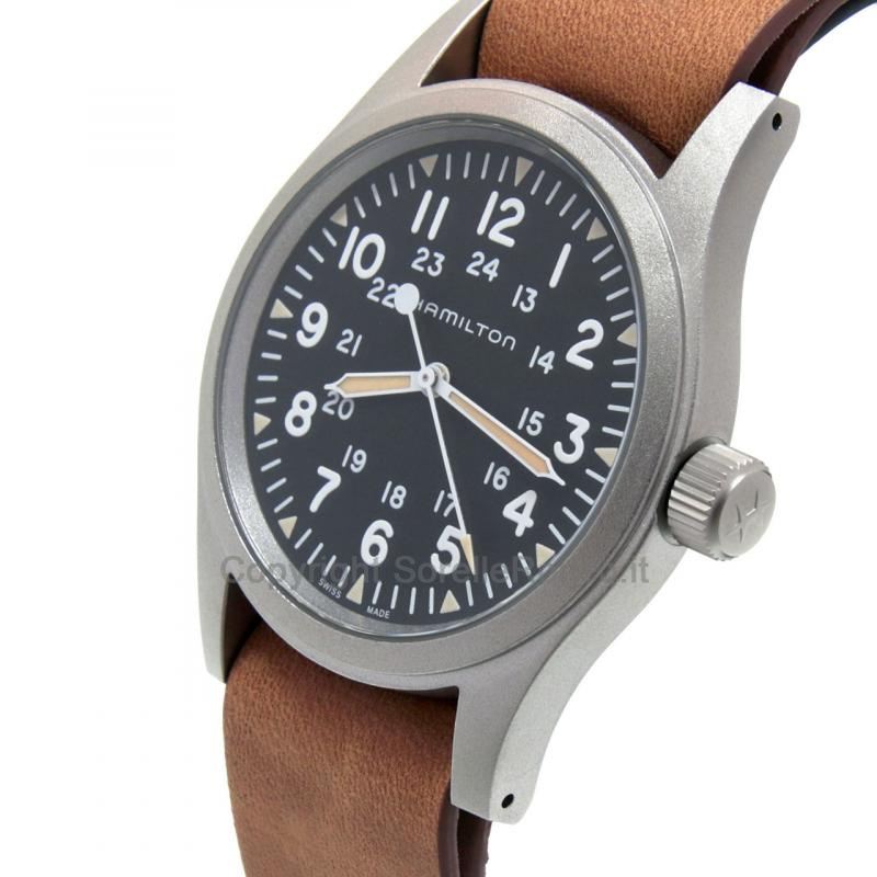 HAMILTON KHAKI FIELD MECHANICAL PELLE MARRONE 38MM