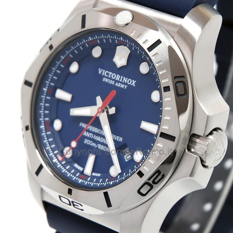 VICTORINOX I.N.O.X. BLU DIVER 45MM GOMMA BLU
