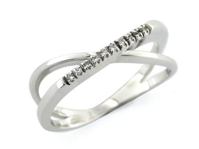 Anello Intrecciato Oro e Diamanti