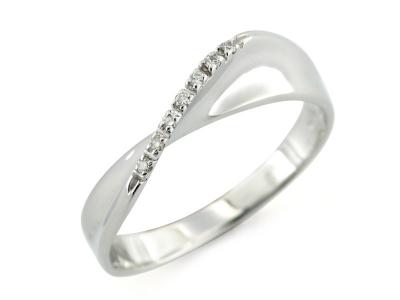 Anello Intrecciato in Oro con Diamanti