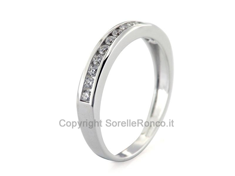 ANELLO VERETTA ORO E DIAMANTI CT. 0.26