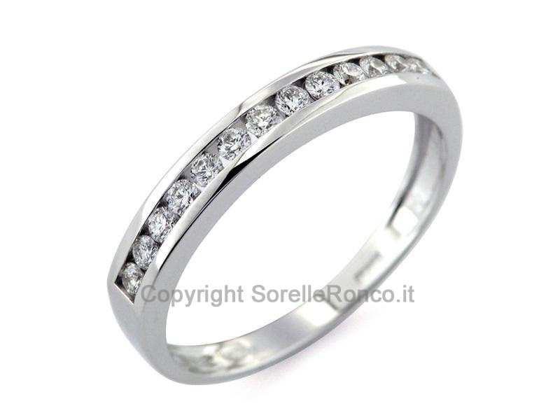 ANELLO VERETTA ORO E DIAMANTI CT. 0.26