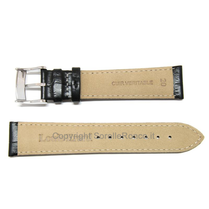 CINTURINO LOUIS ERARD PELLE NERA 20MM