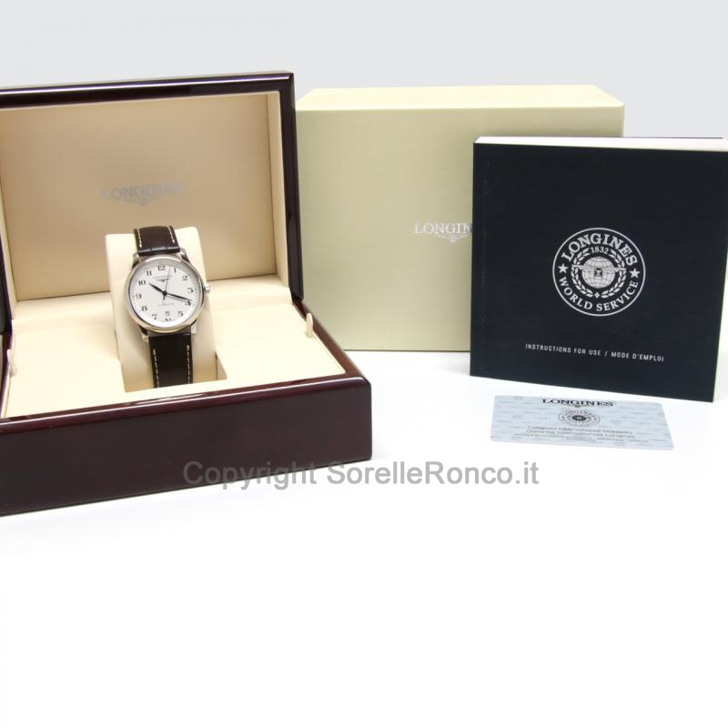 LONGINES MASTER 38,5MM ARGENTO PELLE MARRONE