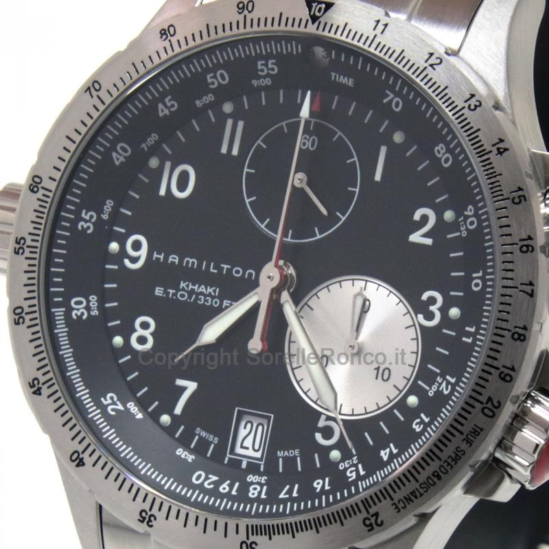 HAMILTON KHAKI AVIATION ETO CHRONO ACCIAIO 42MM
