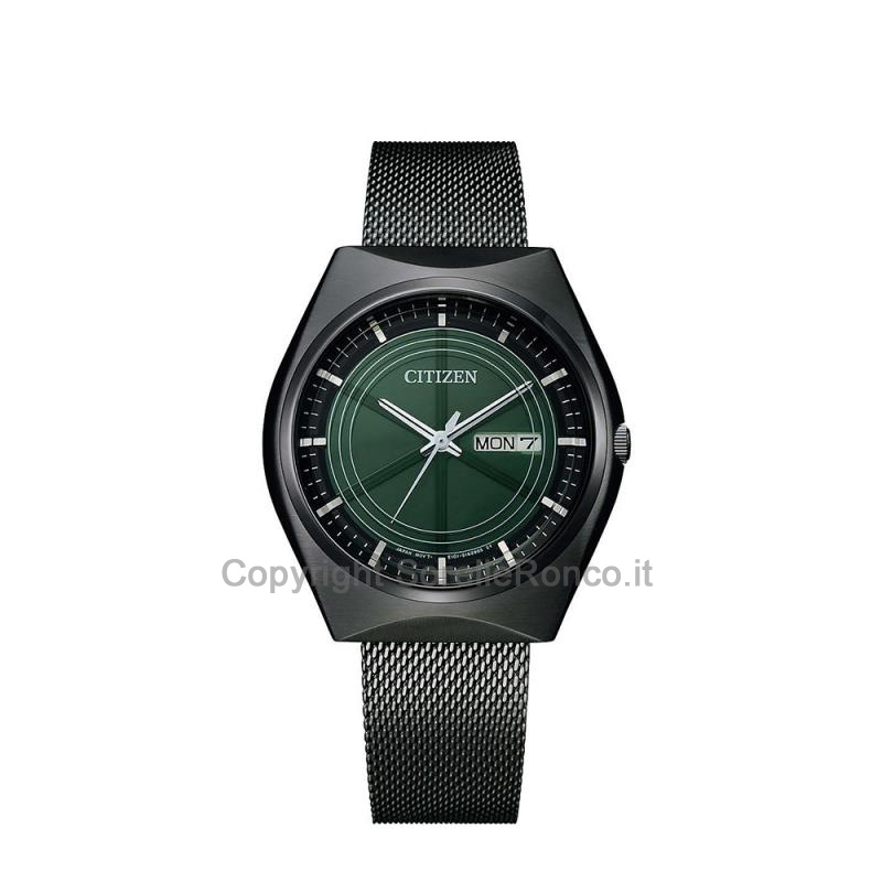 CITIZEN CRYSTRON 1974 38MM VERDE ACCIAIO PVD NERO