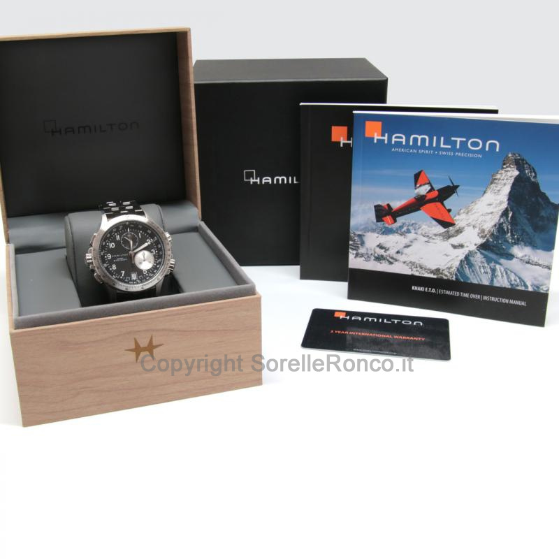 HAMILTON KHAKI AVIATION ETO CHRONO ACCIAIO 42MM