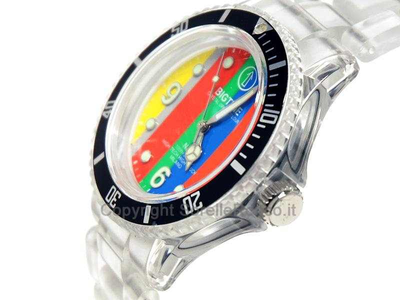 BIG TIME 40MM MULTICOLOR CINTURINO TRASPARENTE