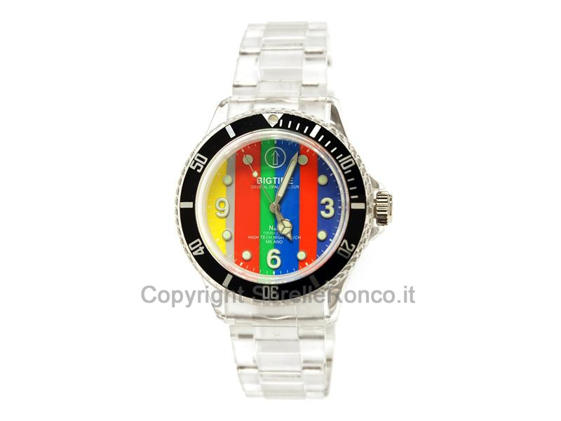 BIG TIME 40MM MULTICOLOR CINTURINO TRASPARENTE