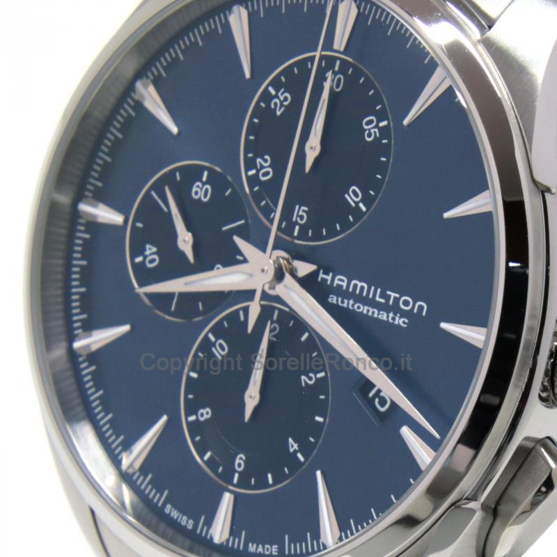 HAMILTON JAZZMASTER BLU CHRONO ACCIAIO 42MM