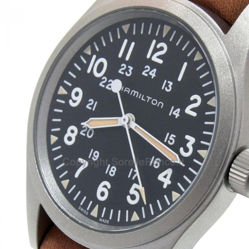 HAMILTON KHAKI FIELD MECHANICAL PELLE MARRONE 38MM