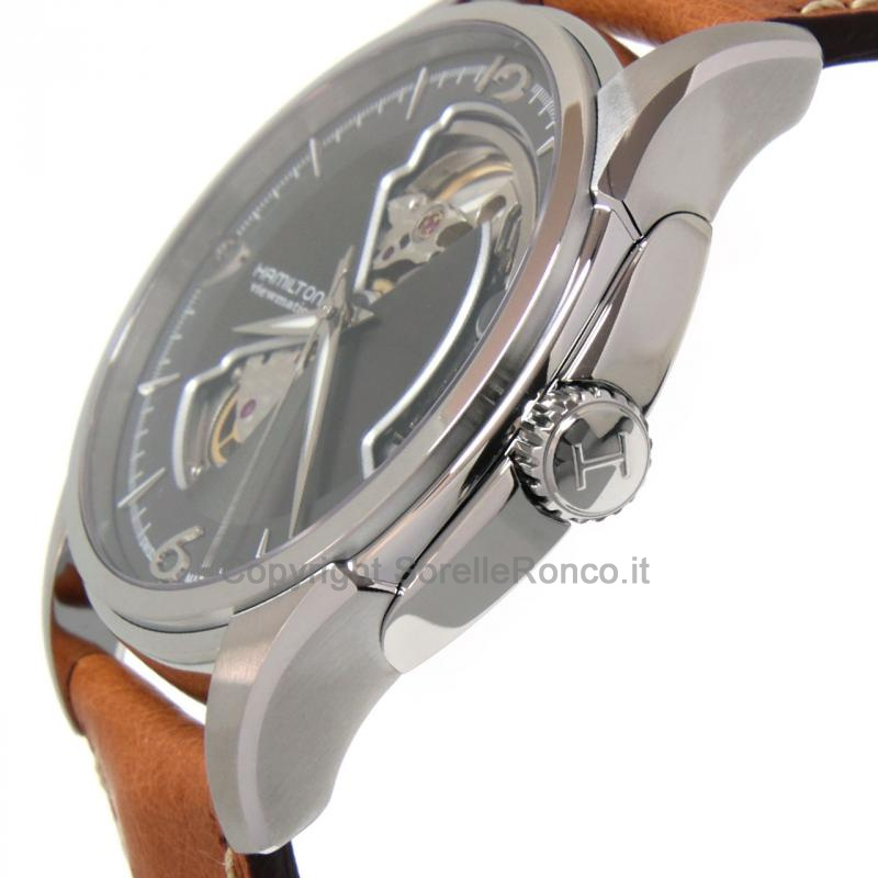 HAMILTON JAZZMASTER OPEN HEART MARRONE 40MM