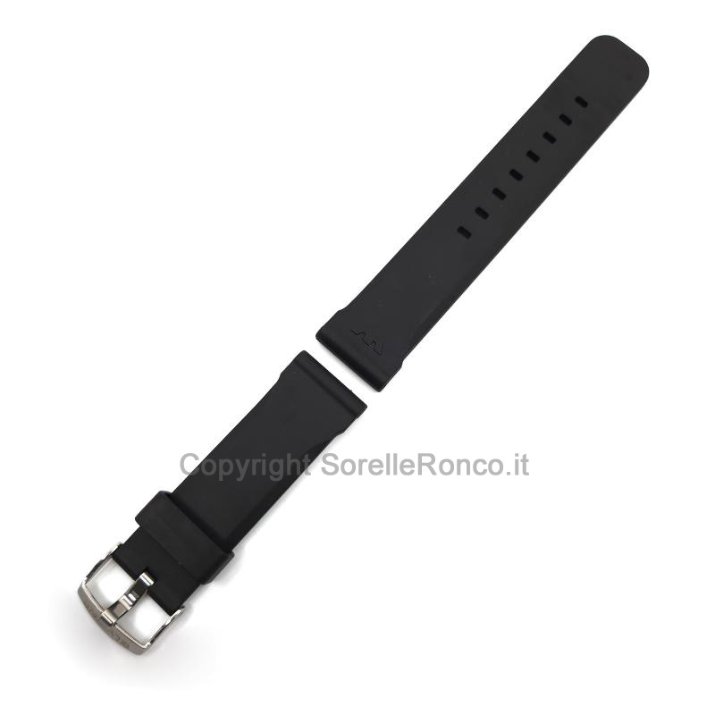 CINTURINO GLYCINE NERO OPACO GOMMA 24MM