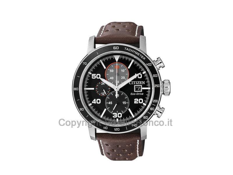 CITIZEN CRONOGRAFO PELLE MARRONE 44MM