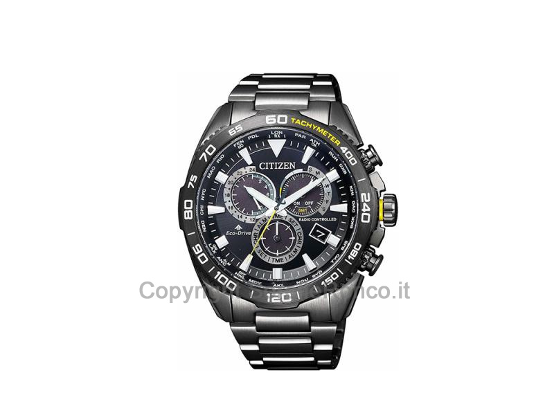 CITIZEN RADIO CRONO NERO GIALLO 44MM