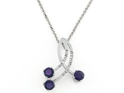 Collana Oro Zirconi Bianchi Viola
