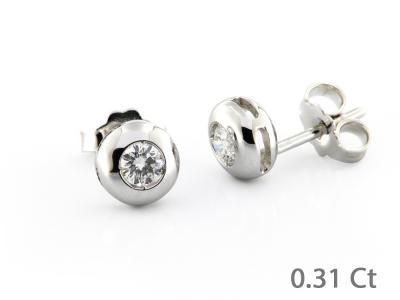 Orecchini Puntoluce Oro Diamanti ct.0.31