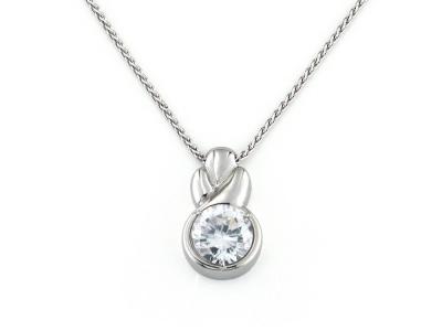 Collana Puntoluce Oro Bianco Zircone