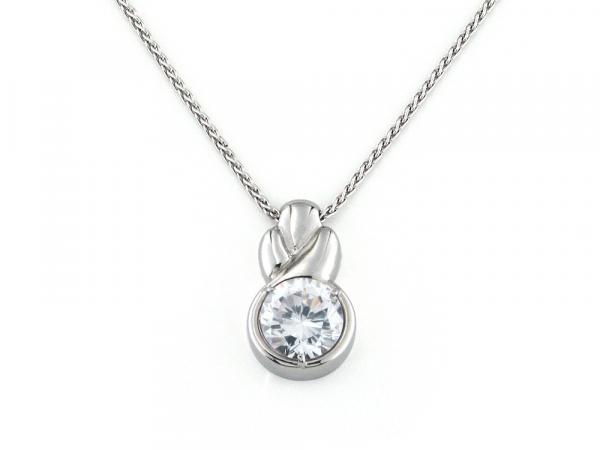 CF00021 - Collana Puntoluce Oro Bianco Zircone