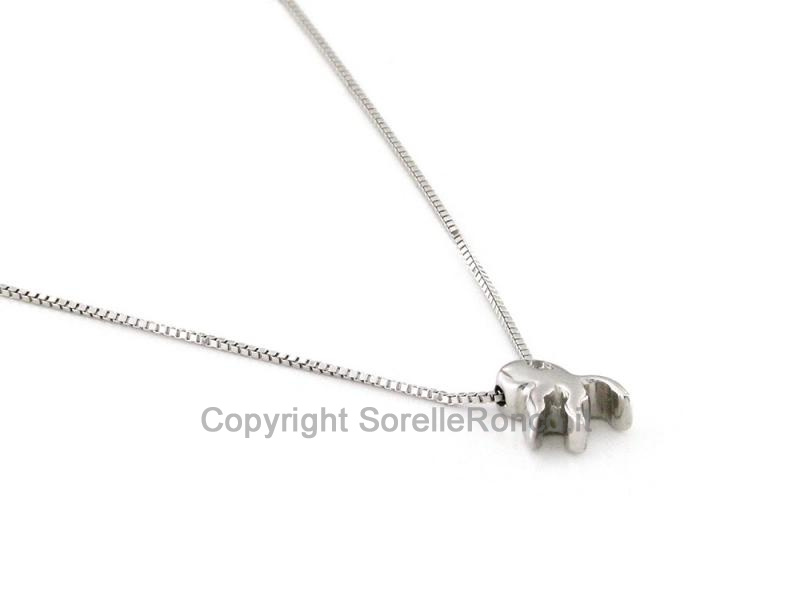 COLLANA POLIPO ORO BIANCO ZIRCONE