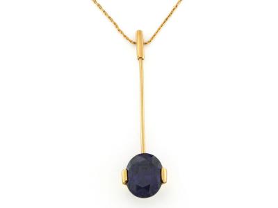 Girocollo Oro Giallo 18 Kt con Ametista
