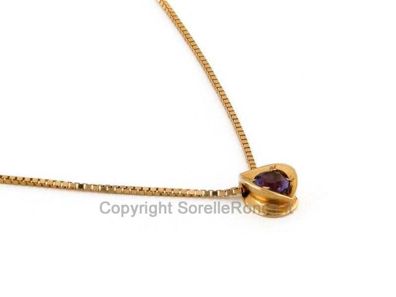 COLLANA IN ORO GIALLO 18KT CON AMETISTA