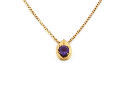 Collana in Oro Giallo 18Kt con Ametista