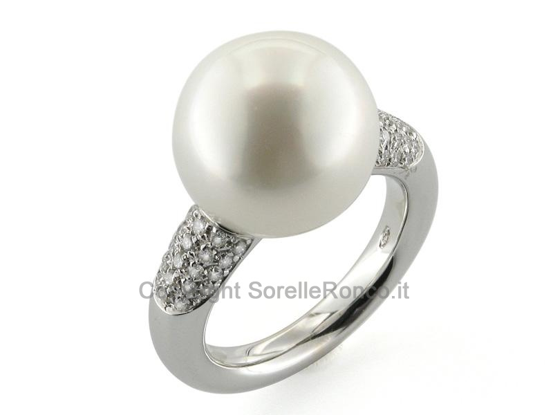 ANELLO IN ORO BIANCO CON PERLA