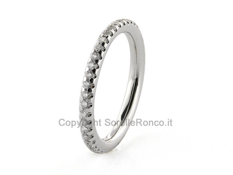 ANELLO GIRO DIAMANTI IN ORO BIANCO