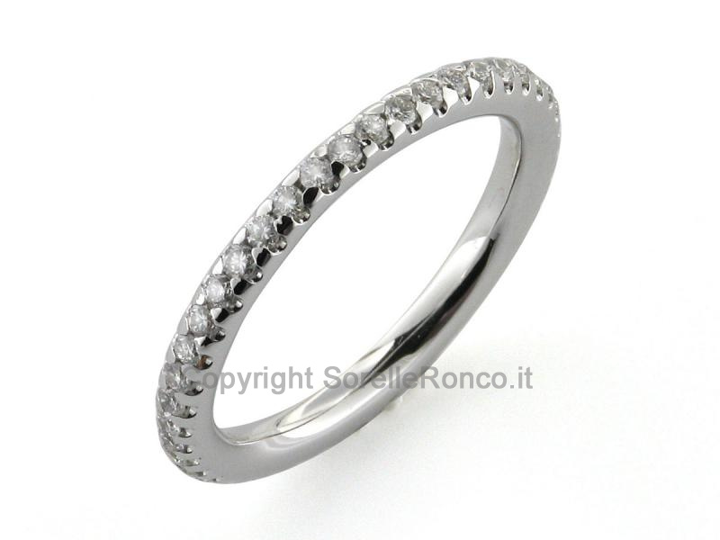 ANELLO GIRO DIAMANTI IN ORO BIANCO