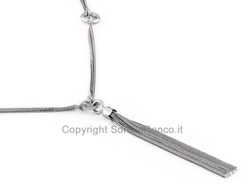 COLLANA PENDENTE A FRANGE ORO E DIAMANTI