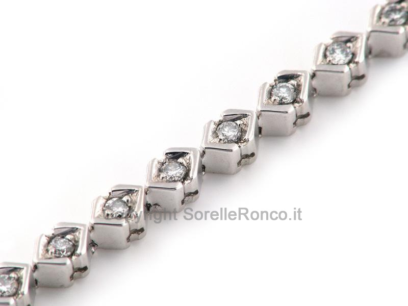 BRACCIALE TENNIS CON DIAMANTI CT. 0.68